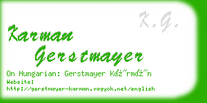 karman gerstmayer business card